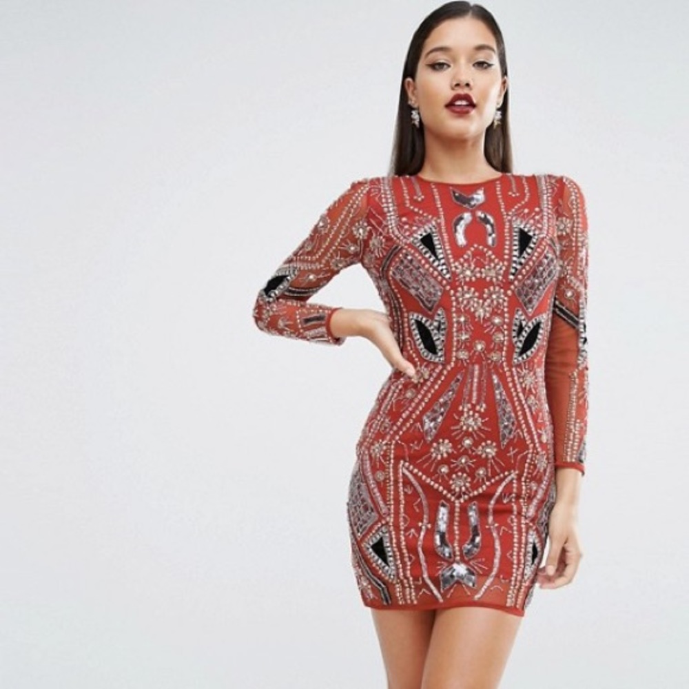 ASOS Ergonomic Velvet Sequin Dress